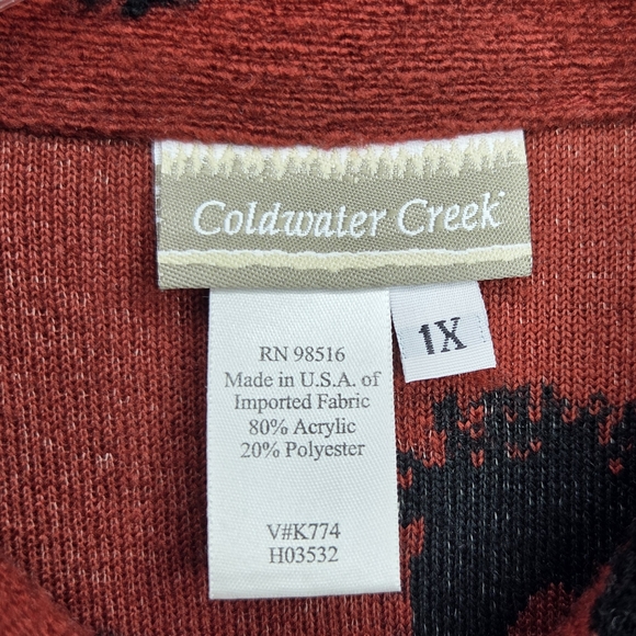 Vintage Coldwater Creek Wild Horse Western Equestrian Shirt Jacket  Womens 1X - Picture 5 of 6